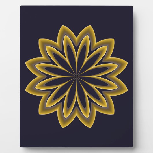 Abstrakte Goldene Blume Fotoplatte (Vorderseite)