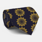 Abstrakte Goldene Blume Krawatte (Gerollt)