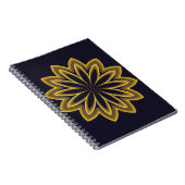 Abstrakte Goldene Blume Notizblock (Rechte Seite)
