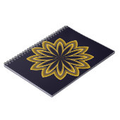 Abstrakte Goldene Blume Notizblock (Linke Seite)