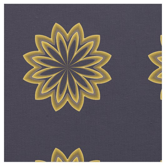Abstrakte Goldene Blume - Stoff (Nahaufnahme)