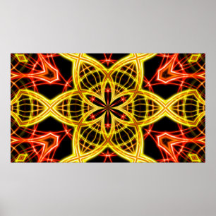 Abstrakte goldene Bühne. Poster
