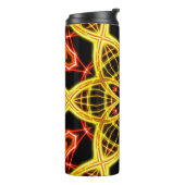 Abstrakte goldene Bühne. Thermosbecher (Nach links gedreht)