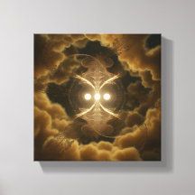 Abstrakte goldene Energie-Leinwandkunst