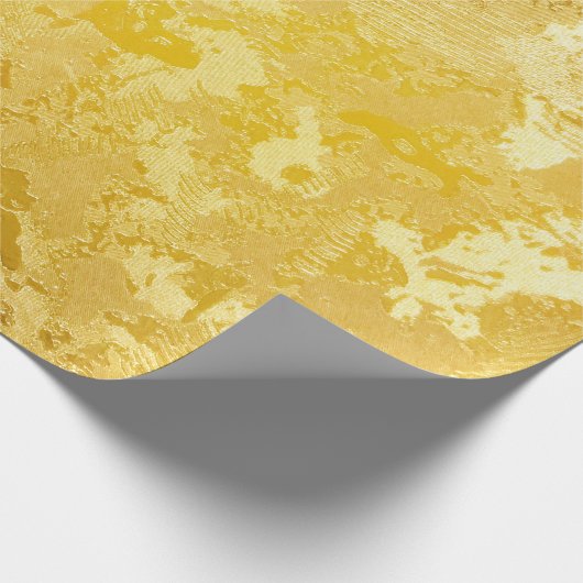 Abstrakte goldene Farbe auf Grunge rau Oberfläche Geschenkpapier (Ecke)