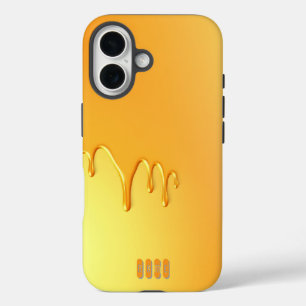 Abstrakte goldene Flüssigladung iPhone 16 Hülle
