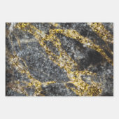 Abstrakte goldene funkelnde felsige Textur Geschenkpapier Set (Vorderseite 2)