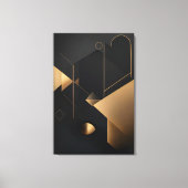 Abstrakte goldene Geometrie Leinwanddruck (Vorderseite)