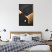 Abstrakte goldene Geometrie Leinwanddruck (Insitu (Schlafzimmer))