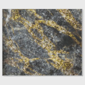 Abstrakte goldene Glitzern-Felsstruktur Geschenkpapier (Flach)