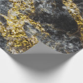 Abstrakte goldene Glitzern-Felsstruktur Geschenkpapier (Ecke)