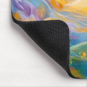 Abstrakte goldene Lotus-Schwimmblumen Mousepad (Ecke)