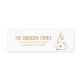 Abstrakte Goldene Ornamente Bäume Frohe Weihnachte (Vorne)