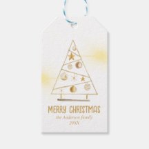 Abstrakte Goldene Ornamente Bäume Frohe Weihnachte