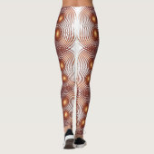 Abstrakte goldene Spirale Leggings (Rückseite)