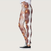 Abstrakte goldene Spirale Leggings (Links)