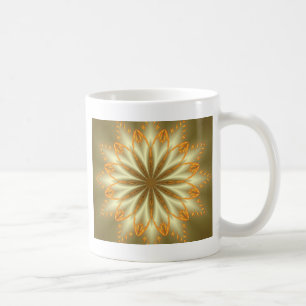Abstrakte goldene und silberne Blume für Weihnacht Kaffeetasse