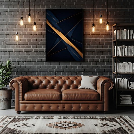 Abstrakte goldene Verbindungen Poster