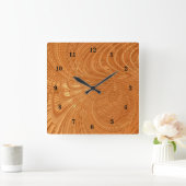 Abstrakte goldene Wave Wall Uhr (Zuhause)