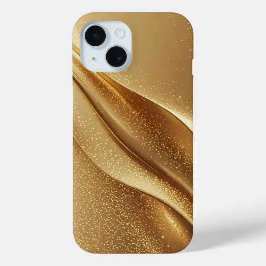 Abstrakte Goldene Waves mit glühendem Glitzer Case-Mate iPhone Hülle (Rückseite)