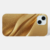 Abstrakte Goldene Waves mit glühendem Glitzer Case-Mate iPhone Hülle (Rückseite (Horizontal))