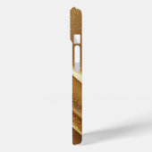 Abstrakte Goldene Waves mit glühendem Glitzer Case-Mate iPhone Hülle (Rückseite / Links)