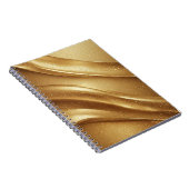 Abstrakte Goldene Waves mit glühendem Glitzer Notizblock (Rechte Seite)