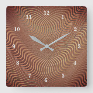Abstrakte Goldene Waves Uhr
