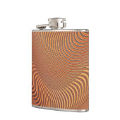 Abstrakte Goldene Wavy-Art-Flasche Flachmann (Links)