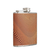 Abstrakte Goldene Wavy-Art-Flasche Flachmann (Rechts)