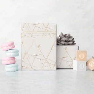 Abstrakte goldene Weihnachtsbäume modern chic Geschenkpapier