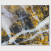 Abstrakte goldfarbene Linien Felsstruktur Geschenkpapier (Flach)