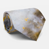 Abstrakte goldfarbene Linien Felsstruktur Krawatte (Gerollt)