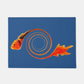 Abstrakte Goldfish Wasserkunst Fußmatte (Vorderseite)