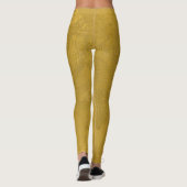 Abstrakte Goldfloral Leggings (Rückseite)