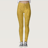 Abstrakte Goldfloral Leggings (Vorderseite)