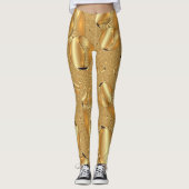 Abstrakte Goldgräber-Entwurfs-Leggings für Frauen Leggings (Vorderseite)