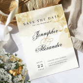 Abstrakte Goldhochzeit speichert die Datumskarte Save The Date