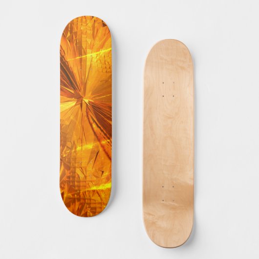 Abstrakte Goldkämme Skateboard (Vorderseite)