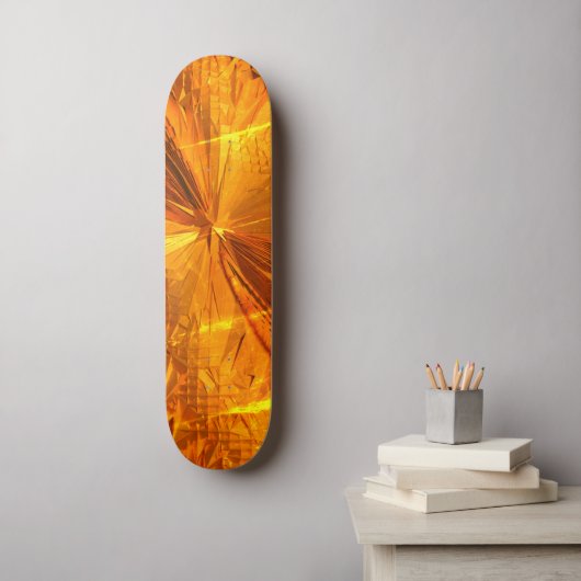 Abstrakte Goldkämme Skateboard (Wandkunst)
