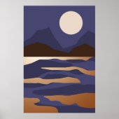 Abstrakte Goldlandschaft Poster (Vorne)
