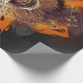 Abstrakte Goldlatte Geschenkpapier (Ecke)