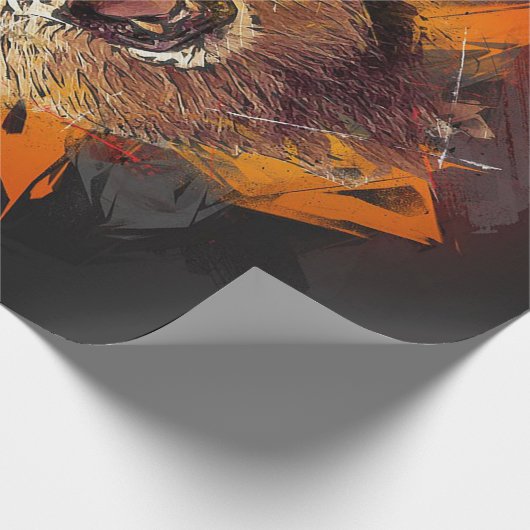 Abstrakte Goldlatte Geschenkpapier (Ecke)