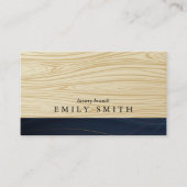 Abstrakte Goldlinien aus Holz Visitenkarte (Vorderseite)
