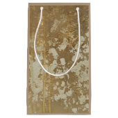Abstrakte Goldmalerei mit Silberfalten Kleine Geschenktüte (Vorderseite)