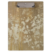 Abstrakte Goldmalerei mit Silberfalten Klemmbrett (Vorderseite)