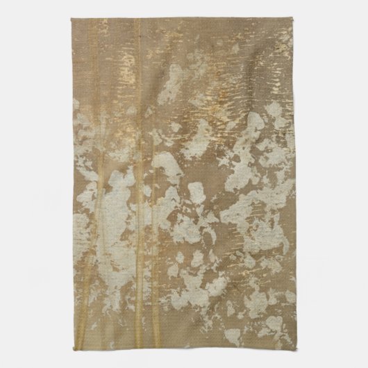 Abstrakte Goldmalerei mit Silberfalten Küchentuch (Vertikal)