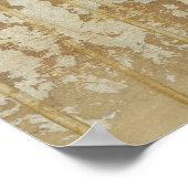 Abstrakte Goldmalerei mit Silberfalten Poster (Ecke)