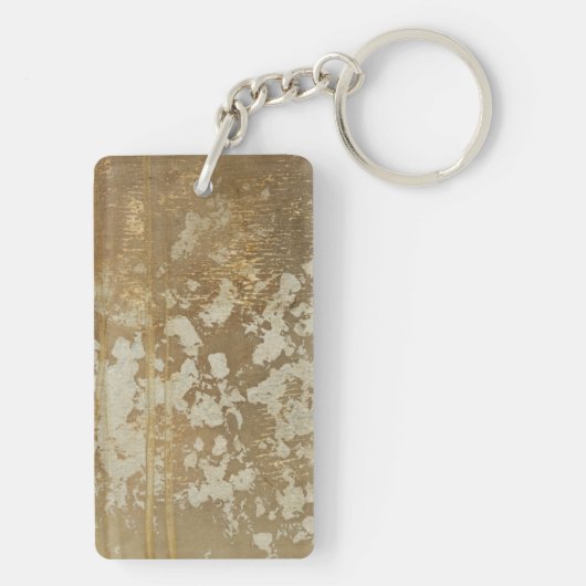 Abstrakte Goldmalerei mit Silberfalten Schlüsselanhänger (Rückseite)
