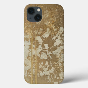 Abstrakte Goldmalerei mit silbernen Tupfen iPhone 13 Hülle
